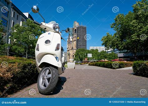 Parked Scooter in Downtown Berlin Editorial Image - Image of tire ...