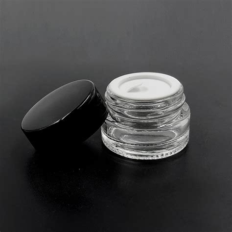 Clear Recycled Mini Cosmetic Eye Cream Glass Jar 5g High Quality Skin