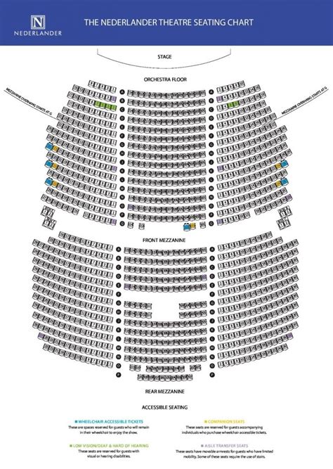 Nederlander Theater Seating Chart In 2020 Nederlander Theatre Seating Charts Theater Seating