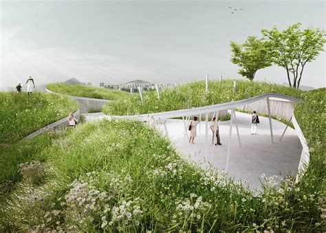 penda designs river inspired landscape pavilion  chinas garden expo