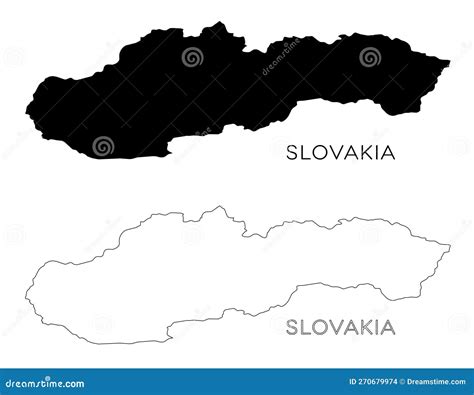 Silueta De Mapa De Eslovaquia Leone Ilustraci N Del Vector