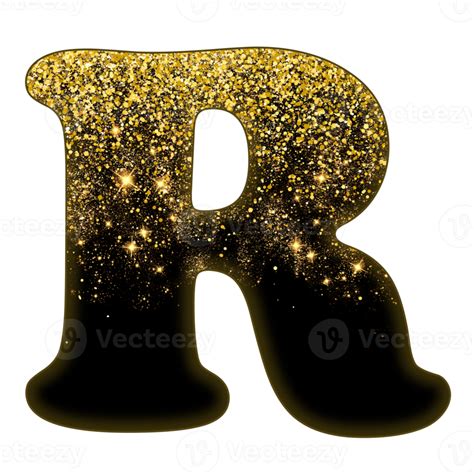 Half Gold Glitter Alphabet 16691709 PNG