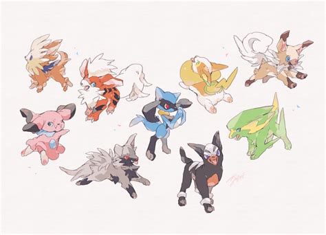 Yamper Riolu Growlithe Rockruff Poochyena And More Pokemon