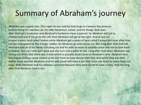 PPT - Abraham’s Journey PowerPoint Presentation, free download - ID:5531594