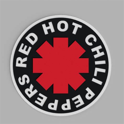 Archivo STL Gratis Red Hot Chili Peppers Logo Posavasos Objeto Imprimible En 3D Para