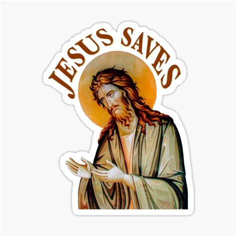 Vintage Jesus Saves Sticker For Sale By Katerina23 Redbubble