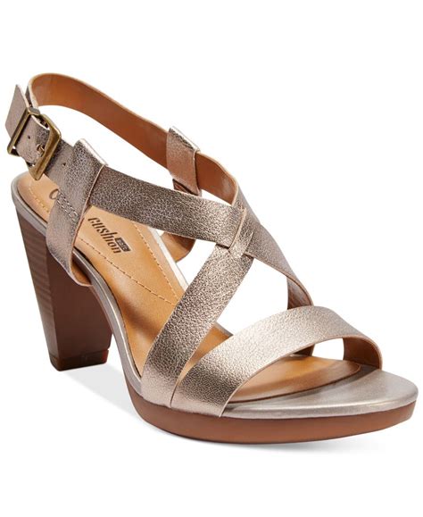 Lyst Clarks Collection Womens Jaelyn Fog Dress Sandals In Brown