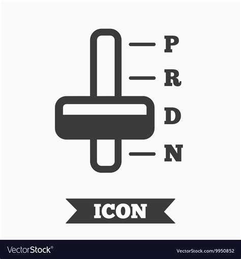 Automatic transmission sign icon auto control Vector Image