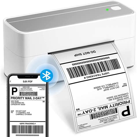 Bluetooth 4x6 Thermal Shipping Label Printer For Shipping Packages Portable Wireless Label