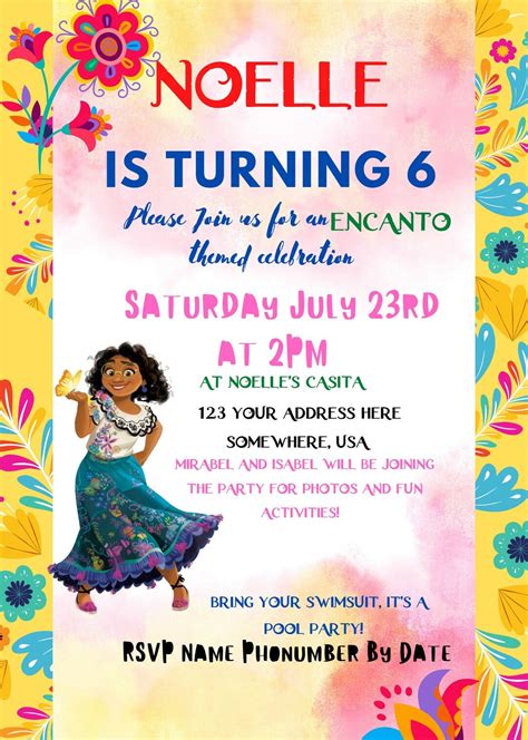 Encanto Themed Birthday Invitation Etsy