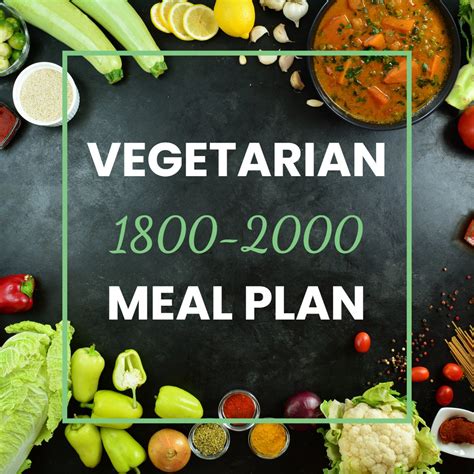 1800-2000 Calorie Vegetarian Meal Plan Planner Weight Management Weight ...