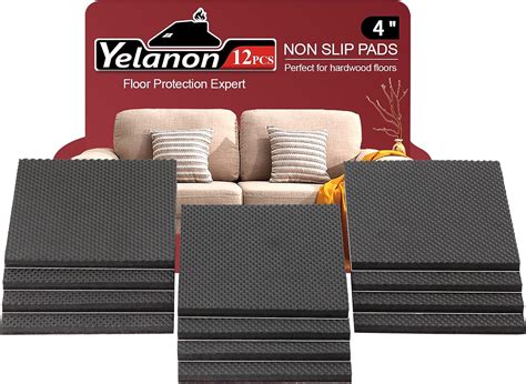 Yelanon Non Slip Furniture Pads Pcs Grippers Hardwood Floors Non