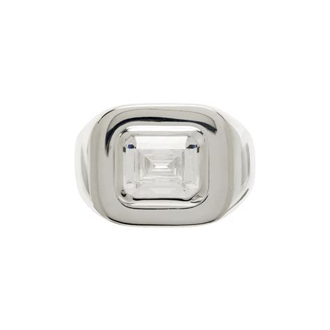 Buy Hatton Labs Emerald Cut Signet Ring Sterling Silver Hl A