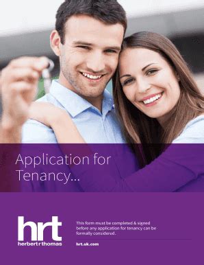 Fillable Online Application For Tenancy Electronic Form Fax Email