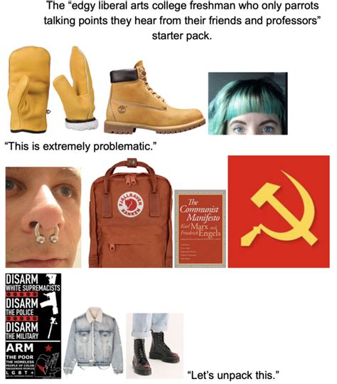 College Freshman Starterpack R Starterpacks Starter Packs Know