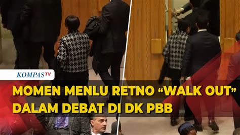 Momen Menlu Retno Walk Out Saat Perwakilan Israel Bicara Soal Gaza Di