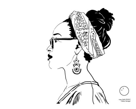 Senegalese Woman Digital Illustration Made With Wacom Tablet And