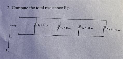 Compute The Total Resistance Rt Chegg