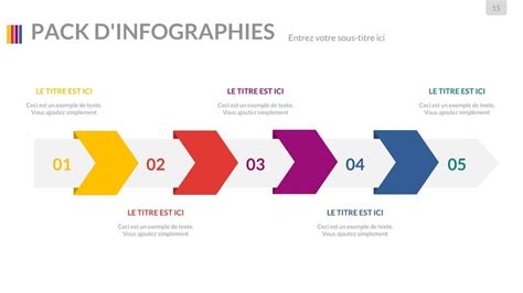 Modèle Présentation Pack D infographies Avec Des Flèches Pointant Dans