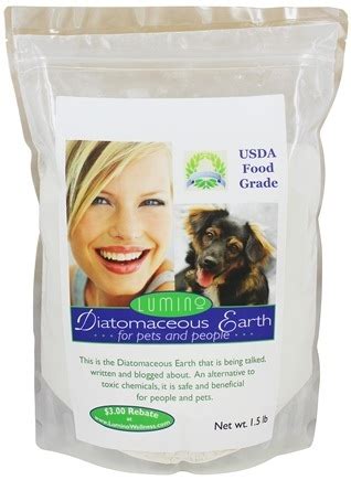 Food Grade Diatomaceous Earth for Pets & People, 1.5 lb, Lumino ...