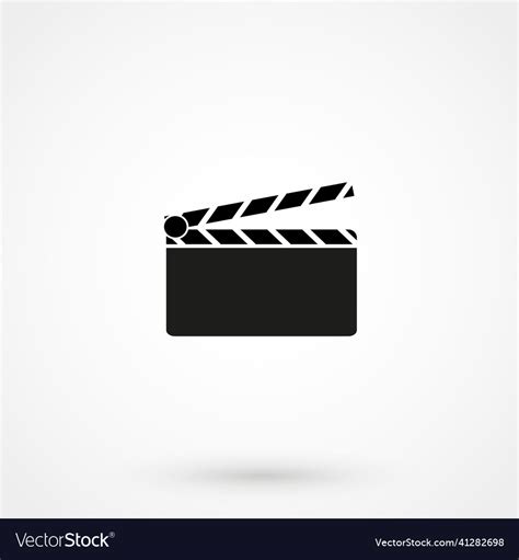 Clapperboard Open Icon On White Background Vector Image