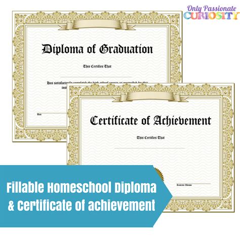 Free High School Diploma & Certificate of Achievement