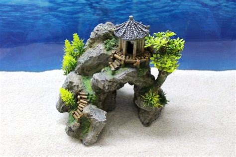 Amtra Japan Tempel Mit Felsen Dekoration Aquarium Deko Steine Felsen