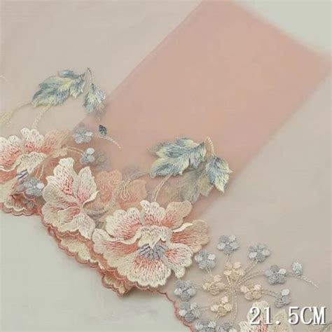 Pkr Off Cm Wide Yards Lot Pink Embroidered Floral