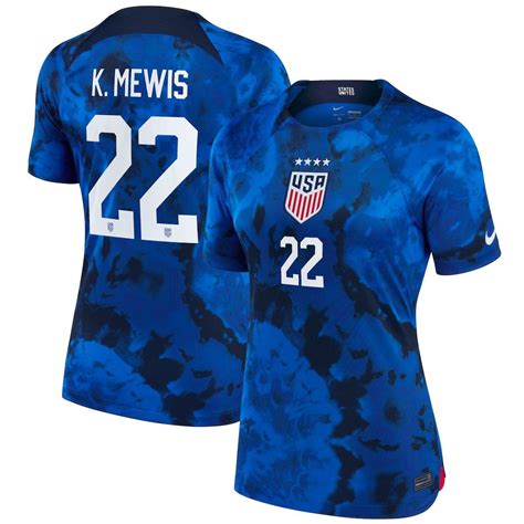 Nike Womens Kristie Mewis Uswnt 202223 Away Breathe Stadium Replica