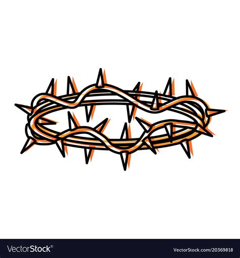 Crown Of Thorns Icon Royalty Free Vector Image