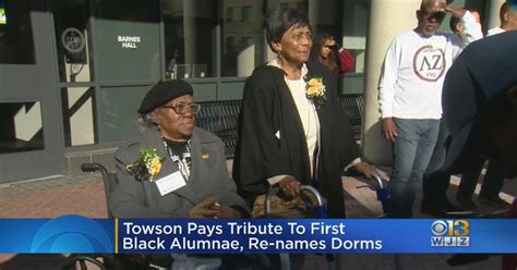 Towson Names Dorms After Universitys First Black Graduates Cbs Baltimore