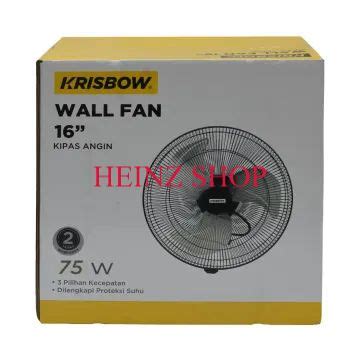 Jual KRISBOW KIPAS ANGIN DINDING 16 INCI WALL INDUSTRIAL FAN 75 W 45 CM