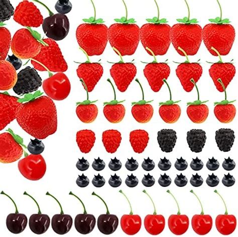 Amazon de 52 Stück künstliche Früchte inkl künstliche Erdbeeren