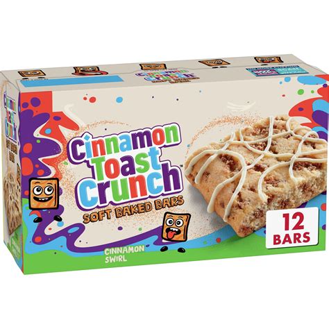 Cinnamon Toast Crunch Soft Baked Chewy Cereal Treat Bars Snack Bars 12 Ct