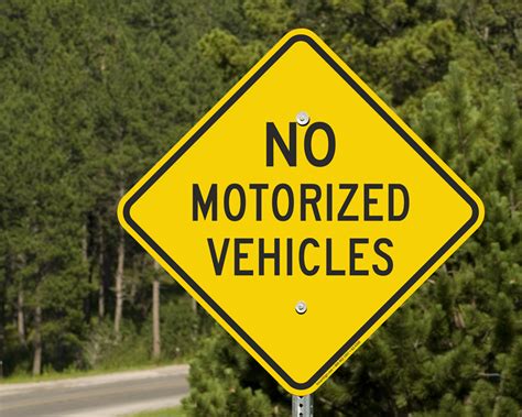 No Motorized Vehicles Signs – Prevent Trespassing