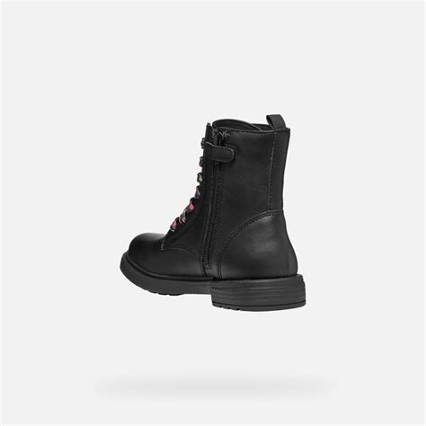 Geox® Eclair Girl Blackmulticolor Combat Boots Geox
