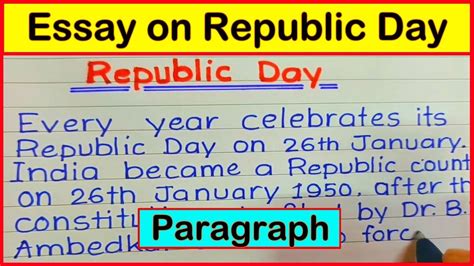 Essay On Republic Day In English Paragraph On Republic Day In English