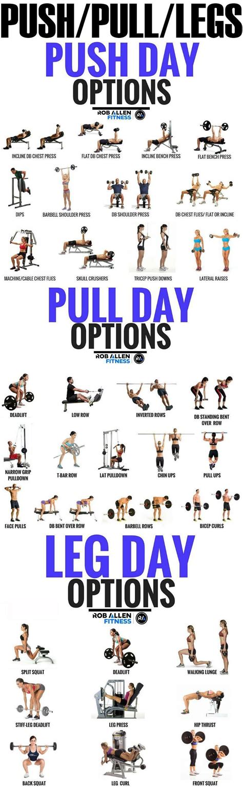 Push Pull Legs Weight Training Workout Schedule For Days Gymguider