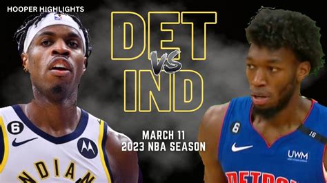 Indiana Pacers Vs Detroit Pistons Full Game Highlights Mar