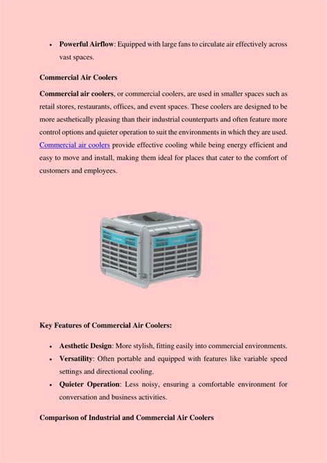 Ppt Difference Between Industrial Air Cooler And Commercial Air