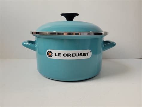 New Le Creuset Stock Pot 3 7/8 Qt Enamel on Steel Turquoise in - Etsy