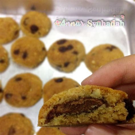 resipi chocolate oat cookies kurang manis   sedap