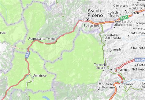 MICHELIN Valle Castellana map - ViaMichelin