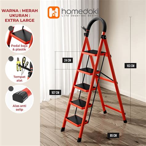 Jual Homedoki Tangga Rumah Lipat Tangga Besi Lipat Step Household