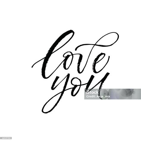 Love You Postcard Stock Illustration Download Image Now Abstract