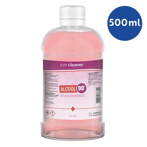 ALCOOL ETILICO DENATURATO 90 IN BOTTIGLIA DA 500 ML IPERCLEANER