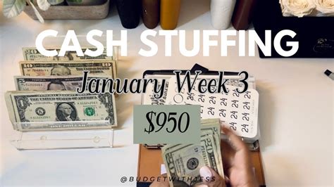 950 Cash Envelope Stuffing January Week 3 Cash Envelopes Zero Based Budget Debt