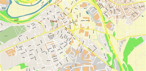 Halifax + Huddersfield UK PDF Vector Map City Plan High Detailed Street ...