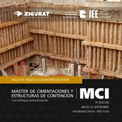 Mci M Ster De Cimentaciones Y Estructuras De Contenci N Incluye M Dulo