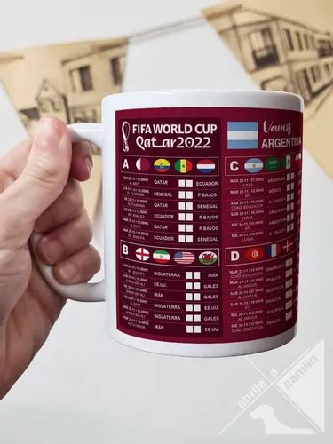 Taza Fixture Mundial Qatar Primera Fase Cer Mica Imp Orca